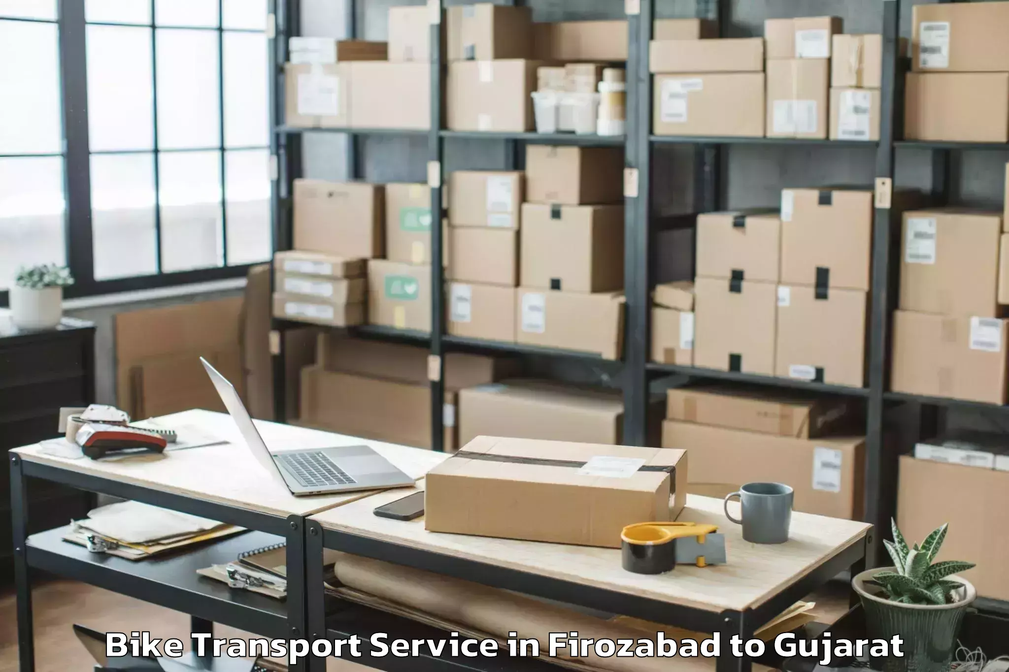 Book Firozabad to Bhavnagar Bike Transport